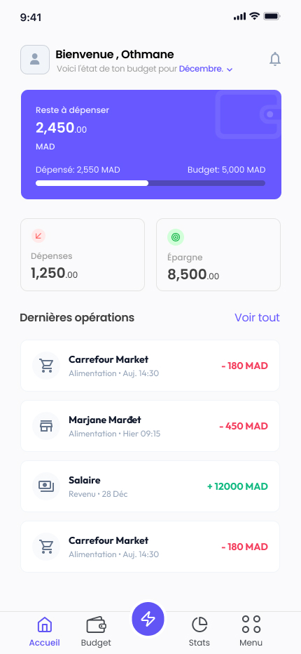 Aperçu de l’application Wextro